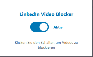 LinkedIn Video Blocker Screenshot